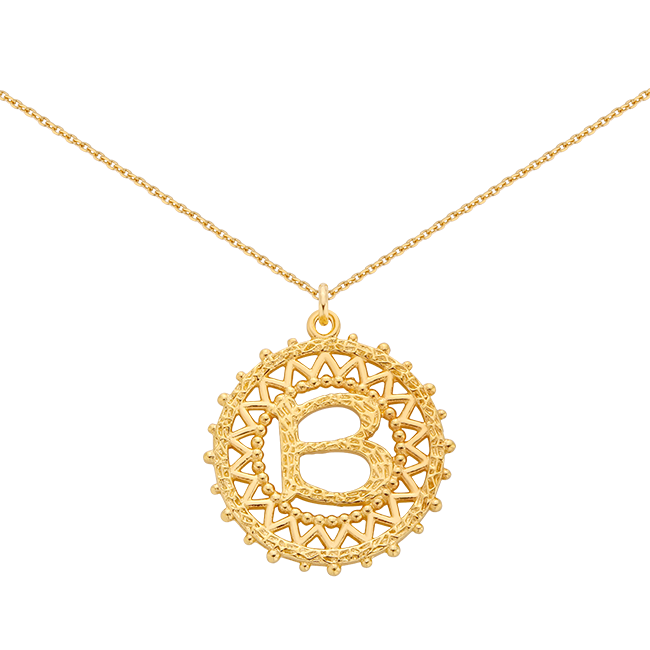 Chain with letter rosette
