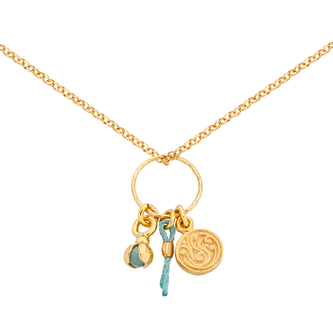 Chain with pendants and amazonite