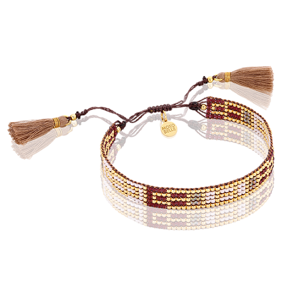 Braided bracelet with two tassels