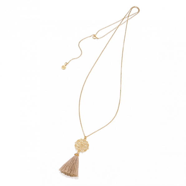 Necklace with Estella rosette and tassel