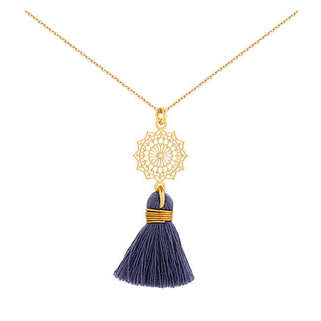 Necklace with Margaritta rosette and tassel