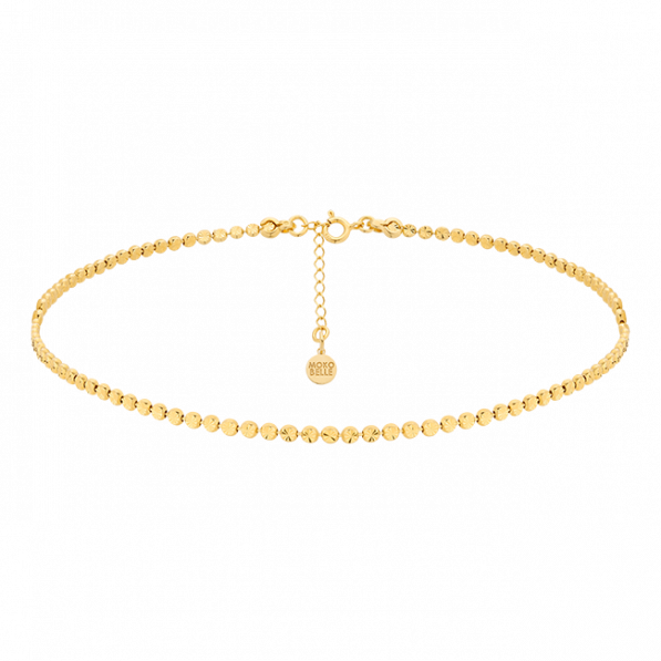 Gold-plated beads choker