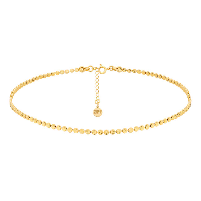 Gold-plated beads choker