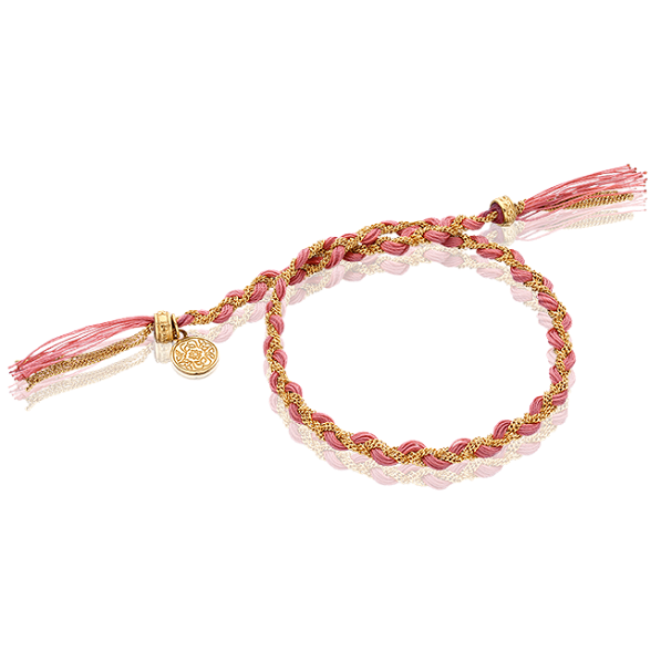 Braided bracelet royal antique pink - cena - sklep online Mokobelle